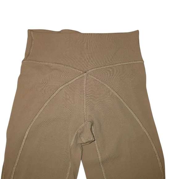 Lululemon Nude Tan High-Waisted Crop Leggings Size 2 - Picture 3 of 8